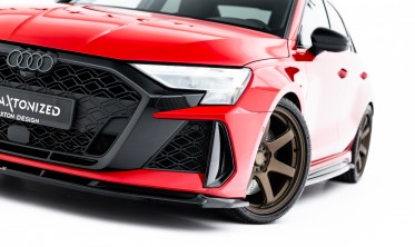 Тюнінговий спліттер на передній бампер Audi RS3 8Y Sedan, Sportback 2024- фото