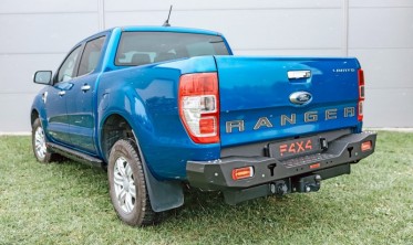 Силовой задний бампер к оригинальному фаркопу Ford Ranger T6 (2019-2023) с Led стопами фото