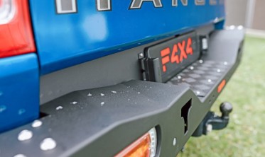 Силовой задний бампер к оригинальному фаркопу Ford Ranger T6 (2019-2023) с Led стопами фото