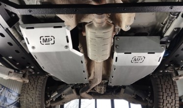 Комплект алюмінієвих захистів Land Rover Defender l663 фото