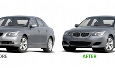 бампер передний BMW E60/E61 стиль М5 под парктроник фото