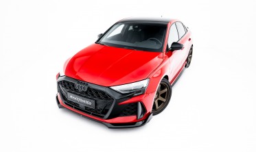 Тюнинг юбка на передний бампер Audi RS3 8Y Sedan, Sportback вар. 2 (обвес Макстон) фото