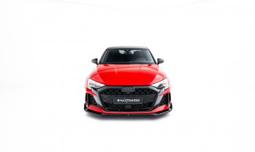 Тюнинг юбка на передний бампер Audi RS3 8Y Sedan, Sportback вар. 2 (обвес Макстон) фото