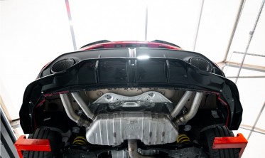 Дифузор на задній бампер Audi RS3 8Y рестайл Sedan вар. 2 (обвіс Maxton design) фото