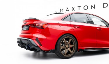 Дифузор на задній бампер Audi RS3 8Y рестайл Sedan вар. 2 (обвіс Maxton design) фото
