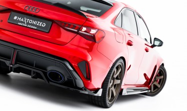 Дифузор на задній бампер Audi RS3 8Y рестайл Sedan вар. 2 (обвіс Maxton design) фото