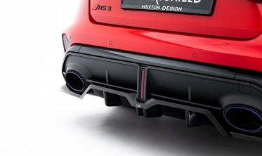 Дифузор на задній бампер Audi RS3 8Y рестайл Sedan вар. 2 (обвіс Maxton design) фото