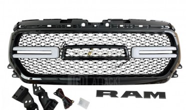 Радиаторная решетка Dodge Ram 1500 (2019-2023) глянец фото