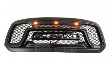 Радиаторная решетка Dodge Ram (2013-2018) в стиле Rabel матовая фото
