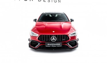 Передняя юбка на бампер Mercedes AMG CLA 45 Aero C118 вер. 4 фото