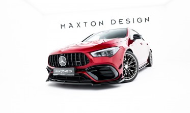 Сплиттер на передний бампер Mercedes AMG CLA 45 Aero C118 тюнинг обвес вер. 5 фото