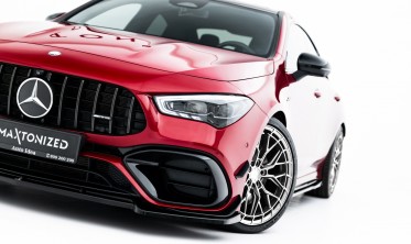 Сплиттер на передний бампер Mercedes AMG CLA 45 Aero C118 тюнинг обвес вер. 5 фото