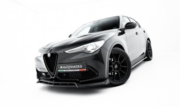 Спліттер на передній бампер Alfa Romeo Stelvio Mk1 тюнінг обвіс вер. 3 фото