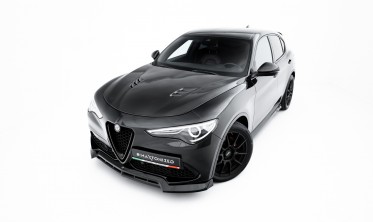 Спліттер на передній бампер Alfa Romeo Stelvio Mk1 тюнінг обвіс вер. 3 фото
