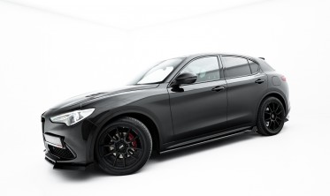 Тюнинг листвы под пороги Alfa Romeo Stelvio Mk1 тюнинг обвес Maxton вер. 2 фото