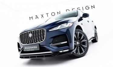 Спліттер на передній бампер Jaguar F-Pace Mk1 рестайл R-Sport тюнінг обвіс Maxton фото