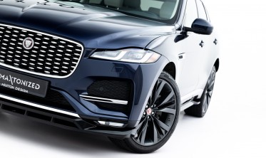 Спліттер на передній бампер Jaguar F-Pace Mk1 рестайл R-Sport тюнінг обвіс Maxton фото