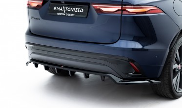 Тюнинг диффузор на задний бампер Jaguar F-Pace Mk1 рестайл R-Sport обвес Maxton фото