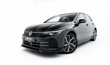 Тюнинг накладка (юбка) на передний бампер VW Golf 8 рест. 2024- Maxton design вар. 1 фото