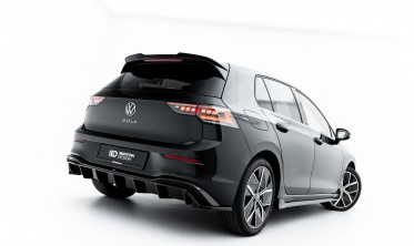 Диффузор на задний бампер с ребрами VW Golf 8  фото