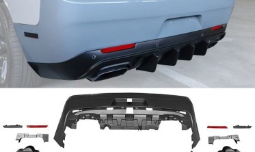 Задний бампер с дифузором Dodge Challenger (2008-2014) конверсия в 2015+ фото