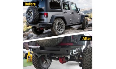 Силовий задній бампер Jeep Wrangler JK стиль Off-Road Alaska фото