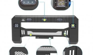 Кенгурятник, дуга Ford F150 2018–2020 вариант 2 фото