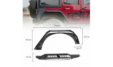 расширители арок (накладки на арки) JEEP WRANGLER JK  версия 2 с LED фото