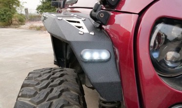 расширители арок (накладки на арки) JEEP WRANGLER JK  версия 2 с LED фото