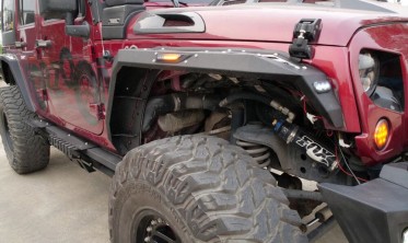 расширители арок (накладки на арки) JEEP WRANGLER JK  версия 2 с LED фото