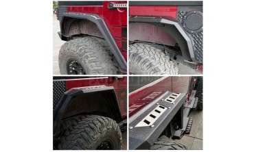 расширители арок (накладки на арки) JEEP WRANGLER JK  версия 2 с LED фото