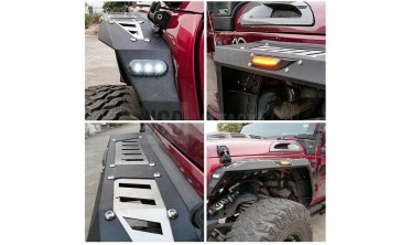 расширители арок (накладки на арки) JEEP WRANGLER JK  версия 2 с LED фото