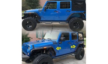 расширители арок (накладки на арки) JEEP WRANGLER JK  версия 2 с LED фото