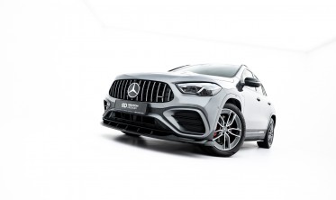 Тюнинг сплиттер на передний бампер Mercedes GLA H247 AMG 35 2023- вар. 2 фото