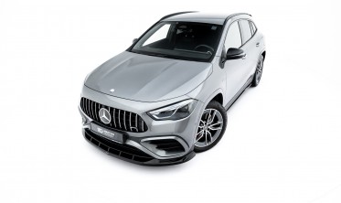 Тюнинг сплиттер на передний бампер Mercedes GLA H247 AMG 35 2023- вар. 2 фото