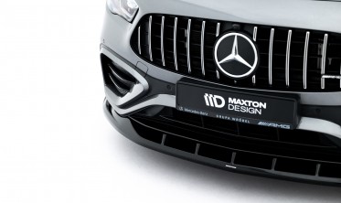 Тюнинг сплиттер на передний бампер Mercedes GLA H247 AMG 35 2023- вар. 2 фото