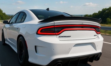спойлер на багажник DODGE CHARGER v2 style черный матовый фото