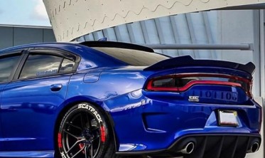 спойлер на багажник DODGE CHARGER v2 style черный матовый фото