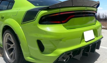 Тюнінговий дифузор заднього бампера Dodge Charger 2020-2022 wide body V2 Style чорний глянцевий фото