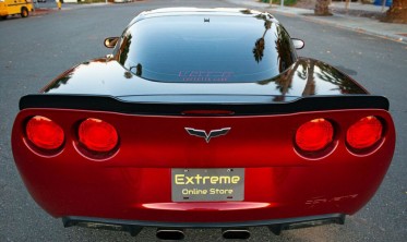 Спойлер крышки багажника Chevrolet Corvette (2005-2013) ZR1 style черный глянец фото