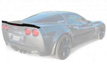 Спойлер крышки багажника Chevrolet Corvette (2005-2013) ZR1 style черный глянец фото