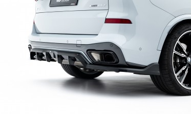 Накладка на задний бампер BMW X5 G05 послерестайл M-Pack вар. 2 фото