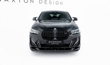 Передній дифузор на бампер BMW X4 G02 рестайл M-pack вер. 2 фото