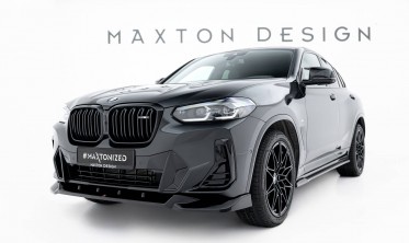 Передній дифузор на бампер BMW X4 G02 рестайл M-pack вер. 2 фото