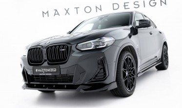 Передній дифузор на бампер BMW X4 G02 рестайл M-pack вер. 2 фото