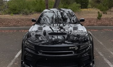 Тюнинговый диффузор переднего бампера Dodge Charger 2020-2023 wide body H Style v1 фото