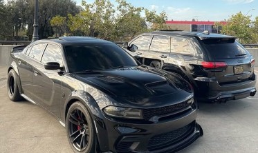 Тюнинговый диффузор переднего бампера Dodge Charger 2020-2023 wide body H Style v1 фото