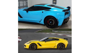 Спойлер крышки багажника Chevrolet Corvette (2014-2019) Wickerbill style черный глянец фото