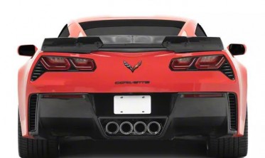Спойлер крышки багажника Chevrolet Corvette (2014-2019) Wickerbill style черный глянец фото