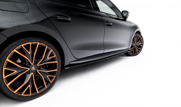 Тюнинговые нижние накладки (листвы) на пороги Cupra Leon ST / Hatchback Aero Mk1 вар. 1 фото